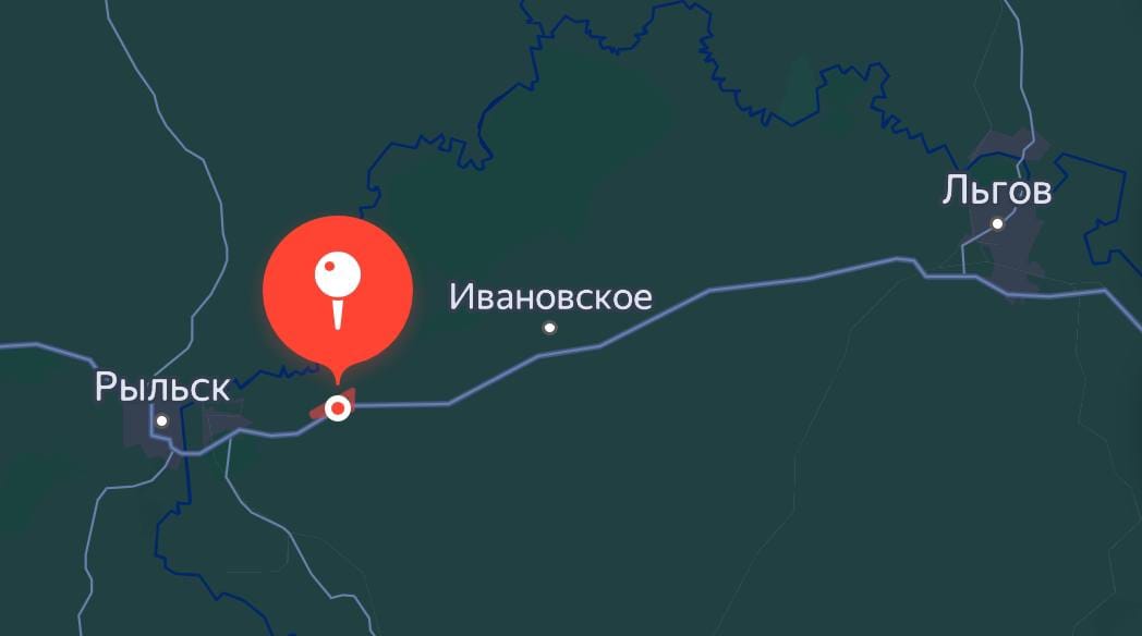В восьми километрах от Рыльска в Курской области ВСУ ночью сожгли российскую военную колонну