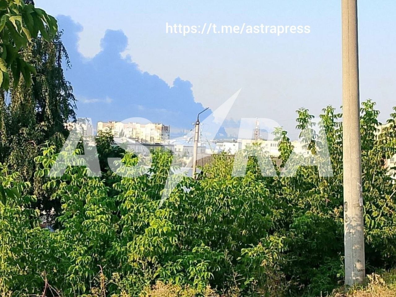 Пожар в районе Сызранского НПЗ